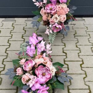 Komplet nagrobny różowy mieczyk nr 751