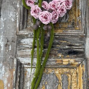 Kompozycja nagrobna różowe serce z aniołkiem nr 817