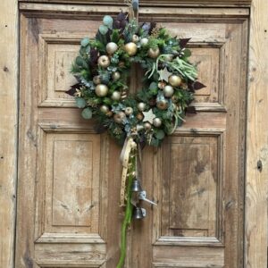 Wianek świąteczny 60 cm złoty nr B399