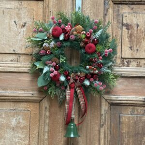 Wianek świąteczny 38 cm piernikowe ozdoby nr B403