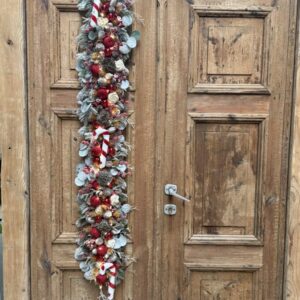 Girlanda świąteczna czerwona laski nr B418