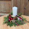 Kompozycja świąteczna biała świeczka nr B433