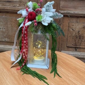 Lampion świąteczny biały nr B435