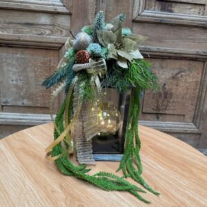 Lampion świąteczny złoty nr B434